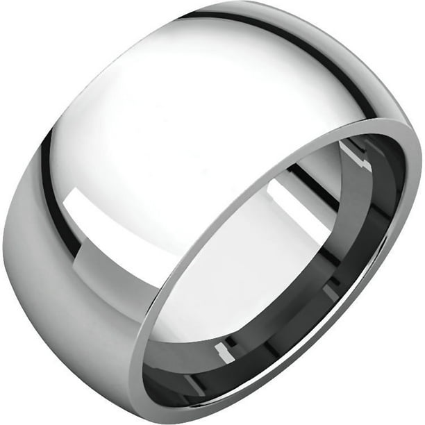 Wedding Bands Classic Bands Domed Bands Stainless Steel 4mm Black IP-plated Polished Band Size 6.5 